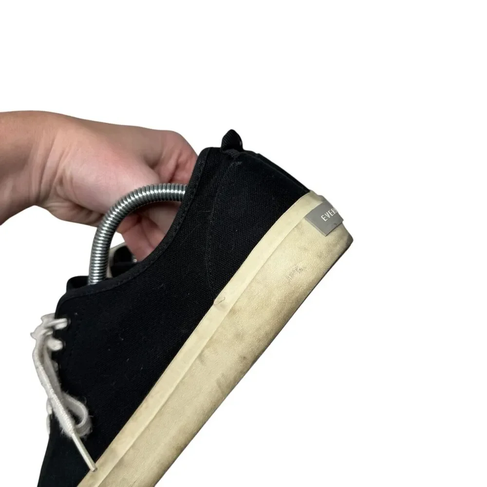 Everlane The Forever Black Canvas Sneaker Capsole Casual Mens 9.5 Women 11.5